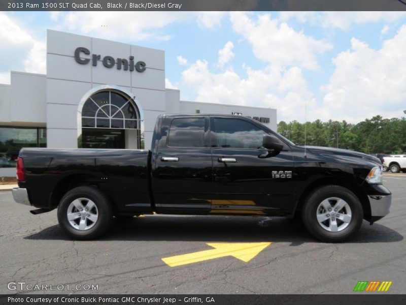 Black / Black/Diesel Gray 2013 Ram 1500 SLT Quad Cab
