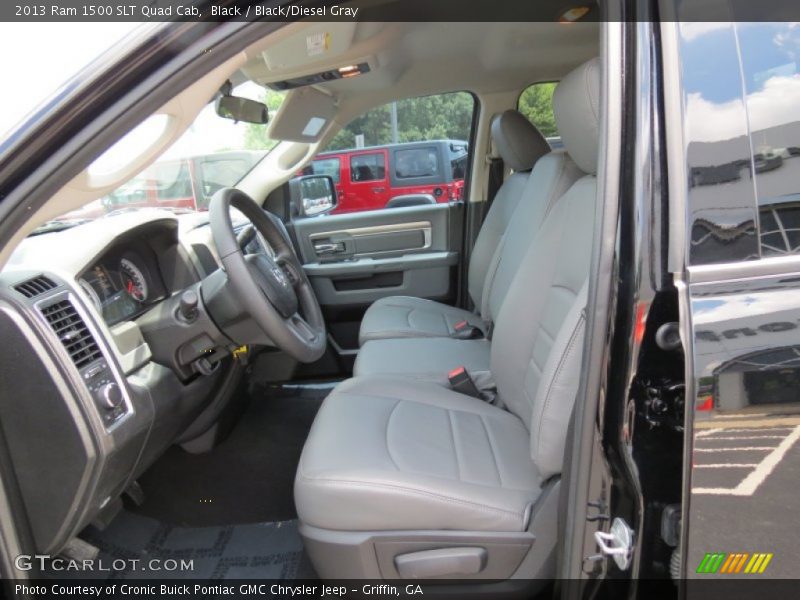 Black / Black/Diesel Gray 2013 Ram 1500 SLT Quad Cab