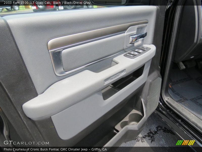Black / Black/Diesel Gray 2013 Ram 1500 SLT Quad Cab