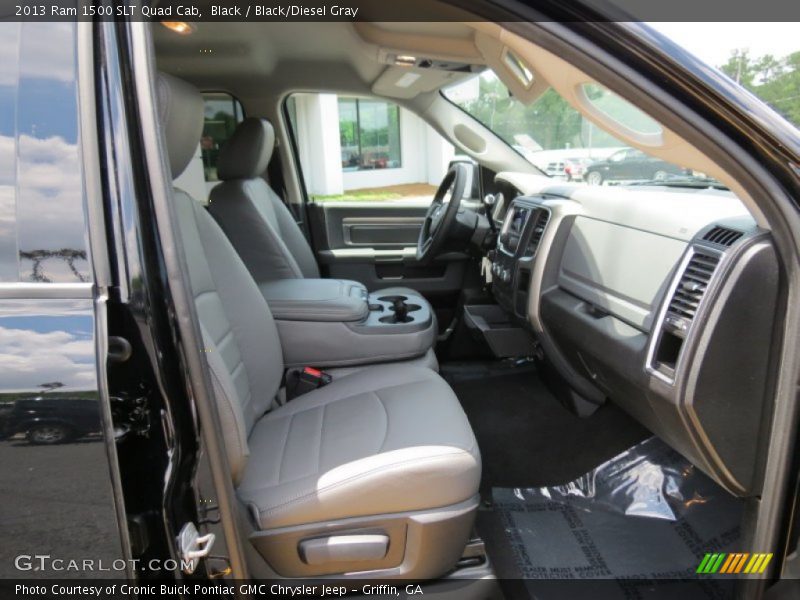 Black / Black/Diesel Gray 2013 Ram 1500 SLT Quad Cab
