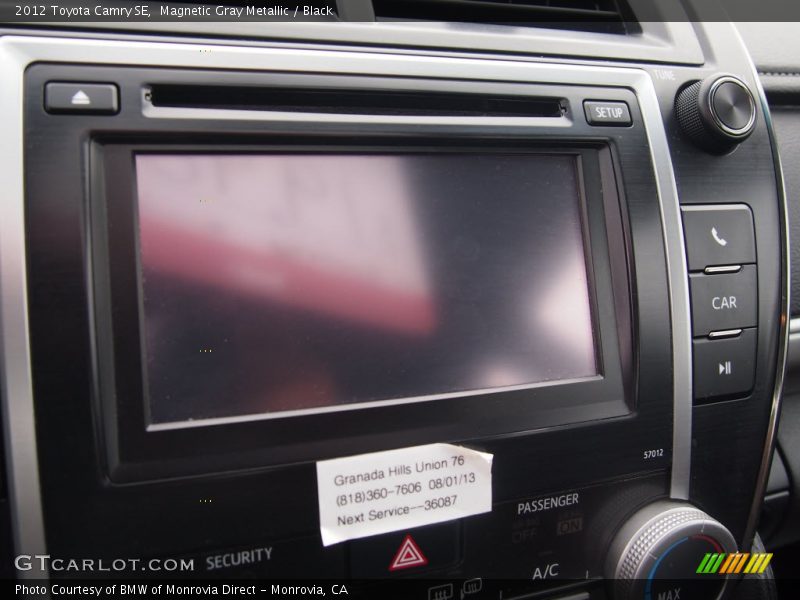 Magnetic Gray Metallic / Black 2012 Toyota Camry SE