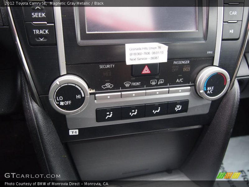 Magnetic Gray Metallic / Black 2012 Toyota Camry SE