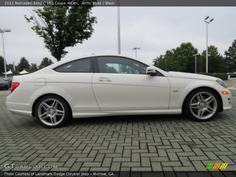 Arctic White / Black 2012 Mercedes-Benz C 350 Coupe 4Matic