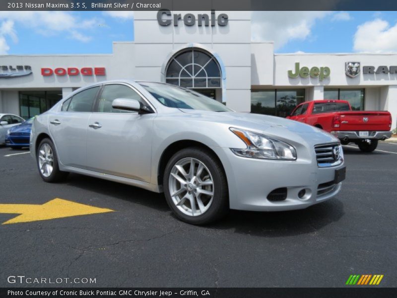 Brilliant Silver / Charcoal 2013 Nissan Maxima 3.5 S