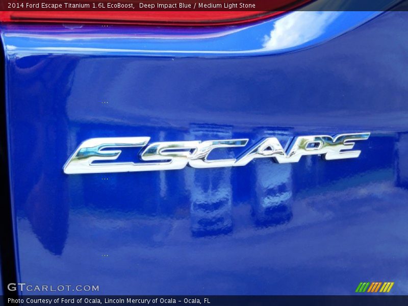 Deep Impact Blue / Medium Light Stone 2014 Ford Escape Titanium 1.6L EcoBoost