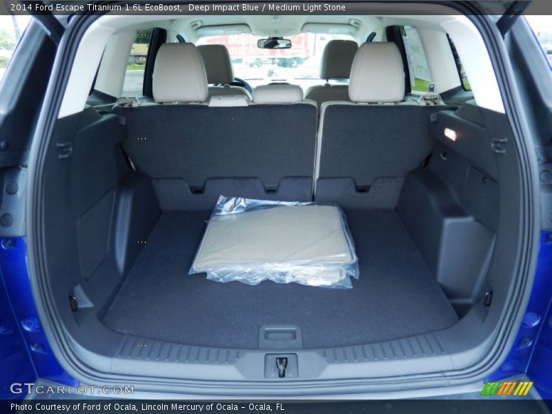 Deep Impact Blue / Medium Light Stone 2014 Ford Escape Titanium 1.6L EcoBoost