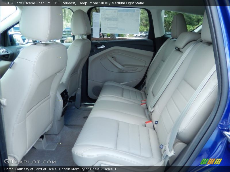 Deep Impact Blue / Medium Light Stone 2014 Ford Escape Titanium 1.6L EcoBoost