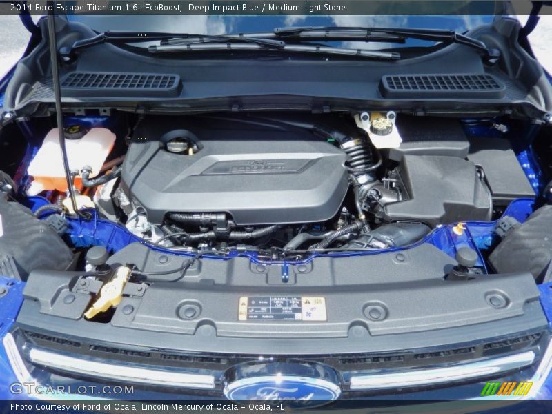 Deep Impact Blue / Medium Light Stone 2014 Ford Escape Titanium 1.6L EcoBoost