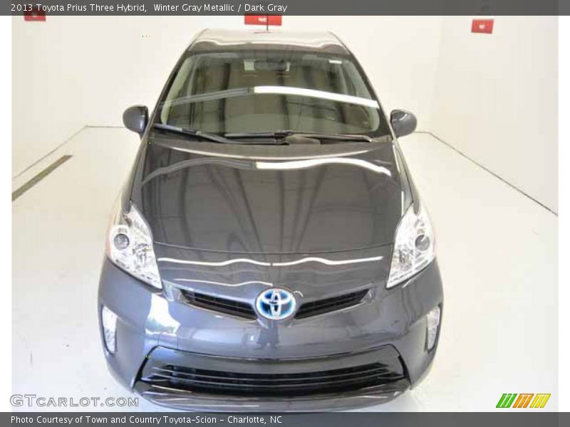 Winter Gray Metallic / Dark Gray 2013 Toyota Prius Three Hybrid