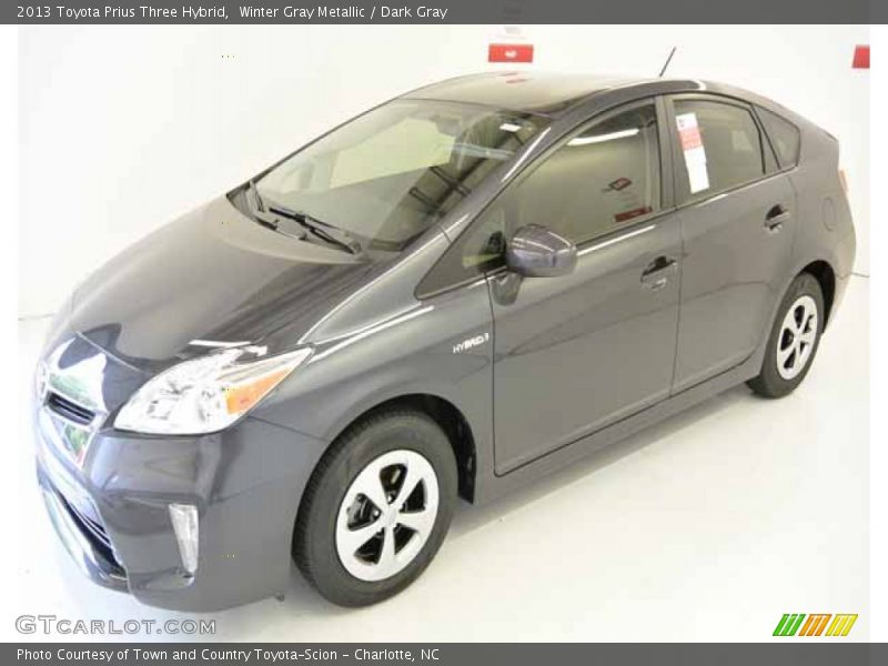 Winter Gray Metallic / Dark Gray 2013 Toyota Prius Three Hybrid