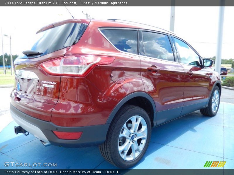 Sunset / Medium Light Stone 2014 Ford Escape Titanium 2.0L EcoBoost