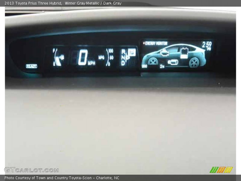 Winter Gray Metallic / Dark Gray 2013 Toyota Prius Three Hybrid