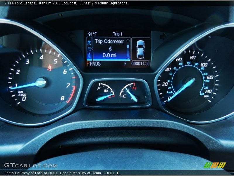  2014 Escape Titanium 2.0L EcoBoost Titanium 2.0L EcoBoost Gauges