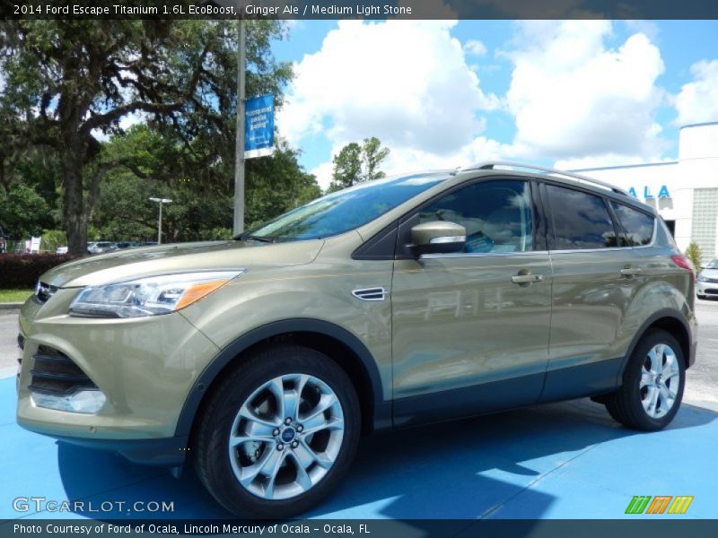 Ginger Ale / Medium Light Stone 2014 Ford Escape Titanium 1.6L EcoBoost