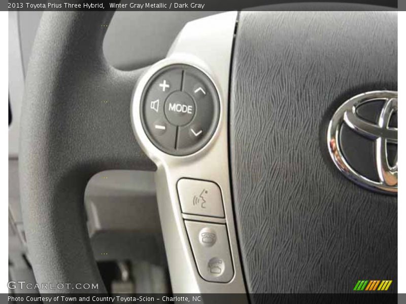 Winter Gray Metallic / Dark Gray 2013 Toyota Prius Three Hybrid