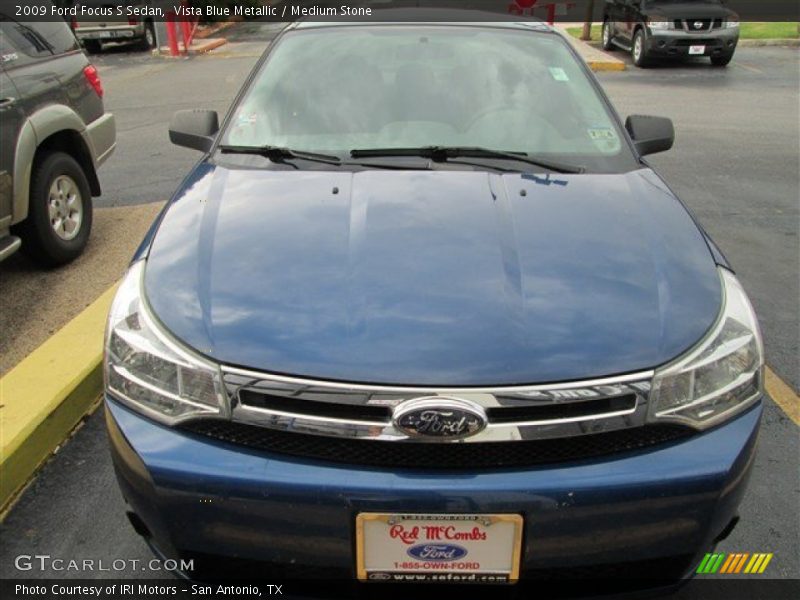 Vista Blue Metallic / Medium Stone 2009 Ford Focus S Sedan