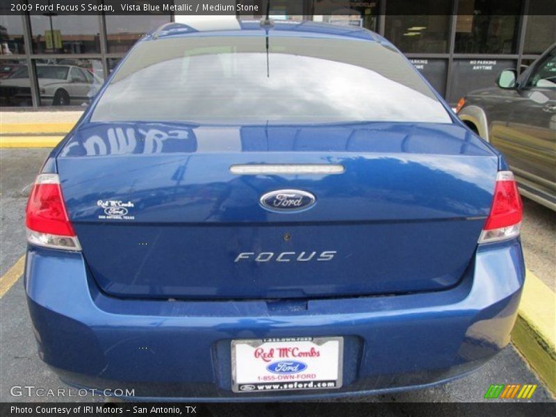 Vista Blue Metallic / Medium Stone 2009 Ford Focus S Sedan