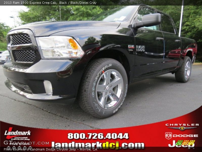 Black / Black/Diesel Gray 2013 Ram 1500 Express Crew Cab