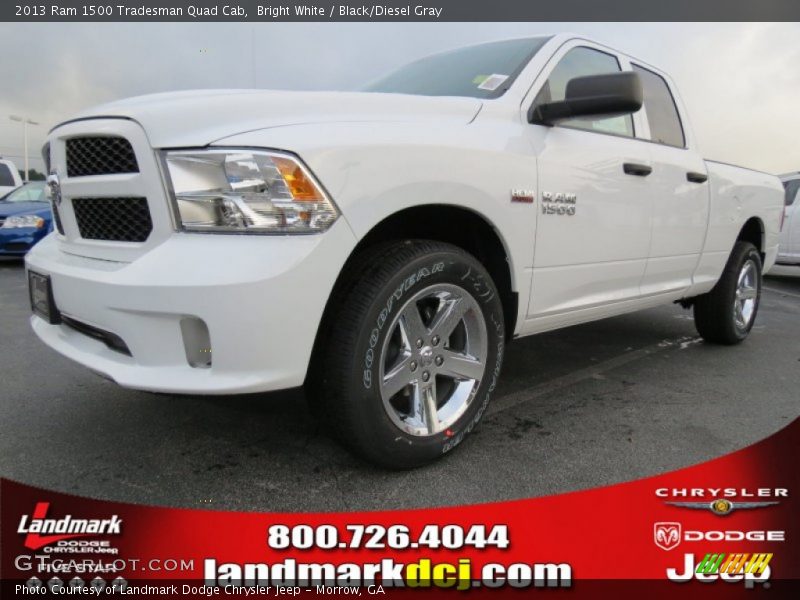 Bright White / Black/Diesel Gray 2013 Ram 1500 Tradesman Quad Cab