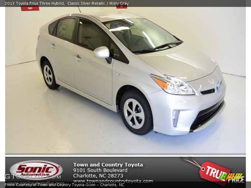 Classic Silver Metallic / Misty Gray 2013 Toyota Prius Three Hybrid