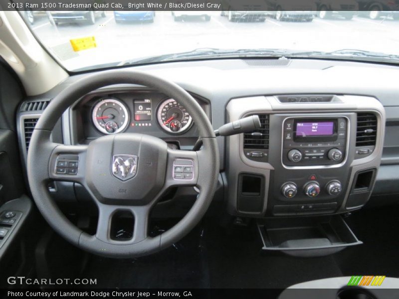 Bright White / Black/Diesel Gray 2013 Ram 1500 Tradesman Quad Cab