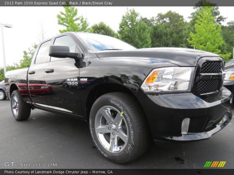 Black / Black/Diesel Gray 2013 Ram 1500 Express Quad Cab