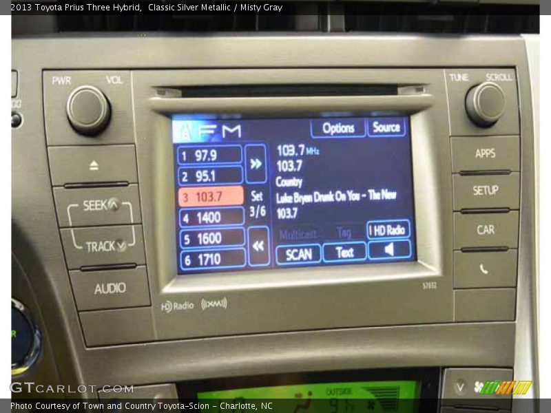 Classic Silver Metallic / Misty Gray 2013 Toyota Prius Three Hybrid