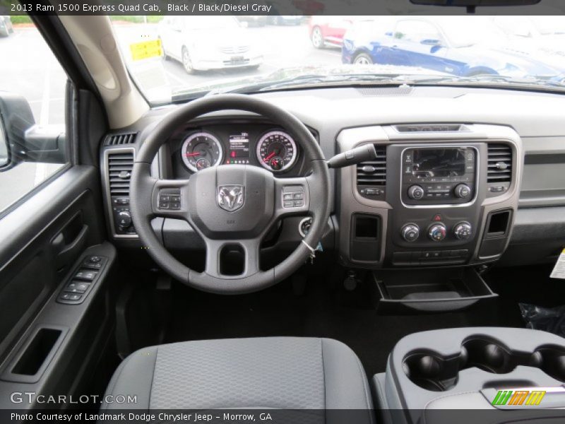 Black / Black/Diesel Gray 2013 Ram 1500 Express Quad Cab