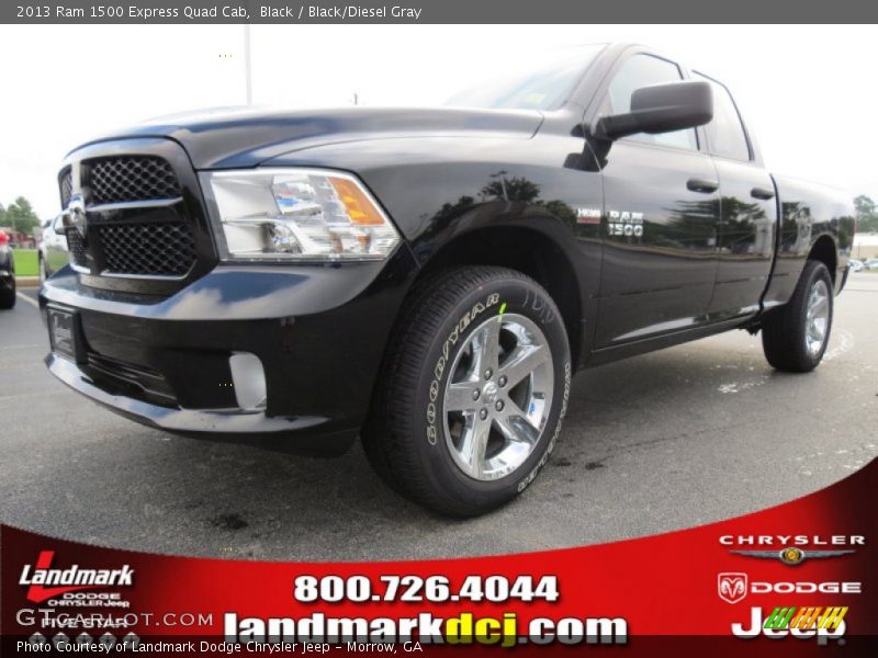 Black / Black/Diesel Gray 2013 Ram 1500 Express Quad Cab