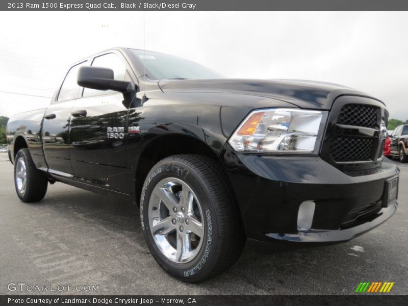 Black / Black/Diesel Gray 2013 Ram 1500 Express Quad Cab