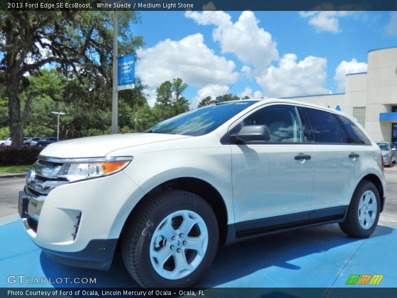 White Suede / Medium Light Stone 2013 Ford Edge SE EcoBoost