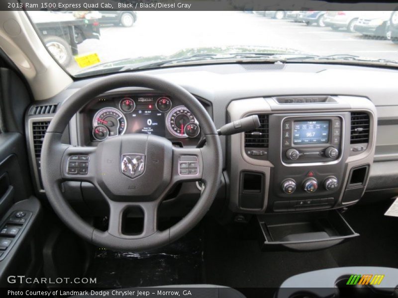 Black / Black/Diesel Gray 2013 Ram 1500 Express Quad Cab