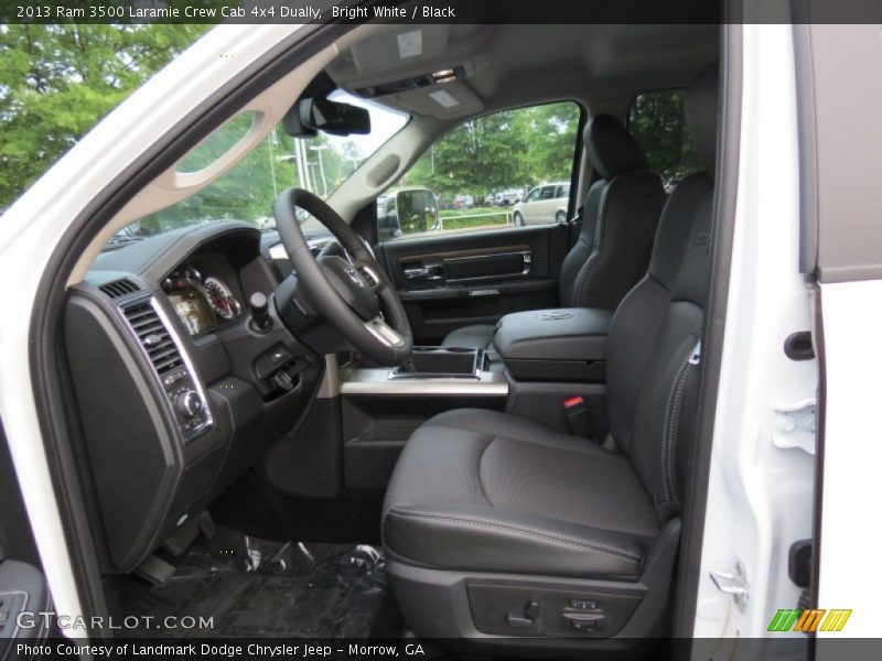 Front Seat of 2013 3500 Laramie Crew Cab 4x4 Dually