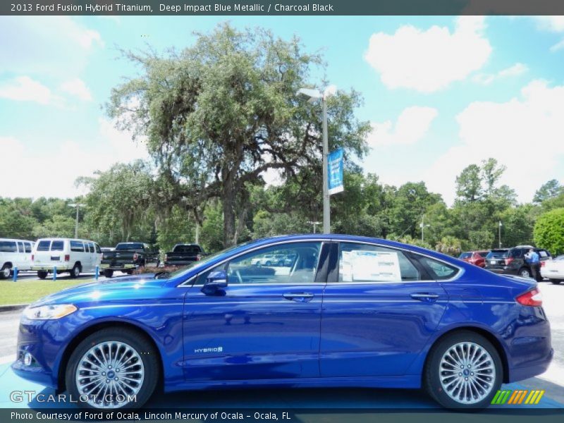  2013 Fusion Hybrid Titanium Deep Impact Blue Metallic