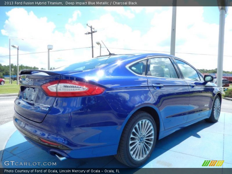  2013 Fusion Hybrid Titanium Deep Impact Blue Metallic