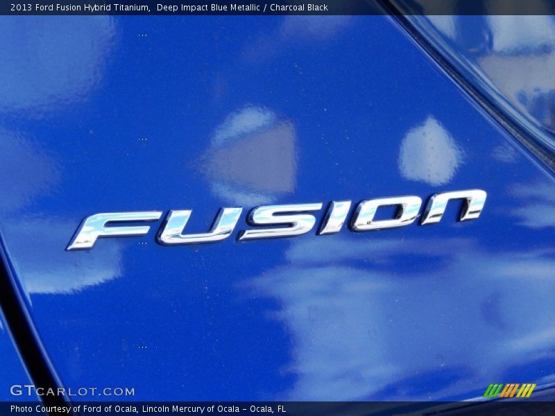 Deep Impact Blue Metallic / Charcoal Black 2013 Ford Fusion Hybrid Titanium