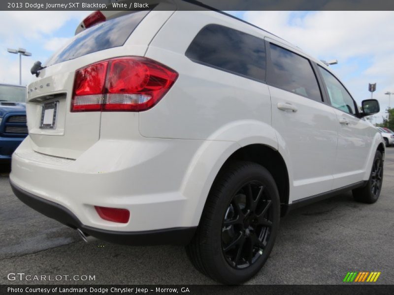 White / Black 2013 Dodge Journey SXT Blacktop