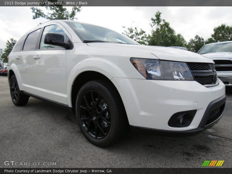 White / Black 2013 Dodge Journey SXT Blacktop