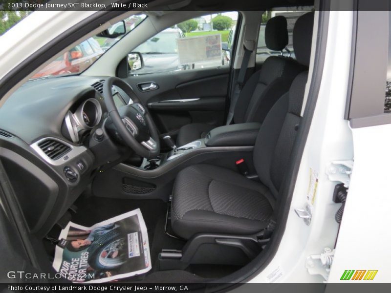 White / Black 2013 Dodge Journey SXT Blacktop