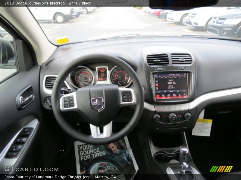 White / Black 2013 Dodge Journey SXT Blacktop