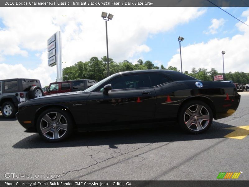 Brilliant Black Crystal Pearl / Dark Slate Gray 2010 Dodge Challenger R/T Classic