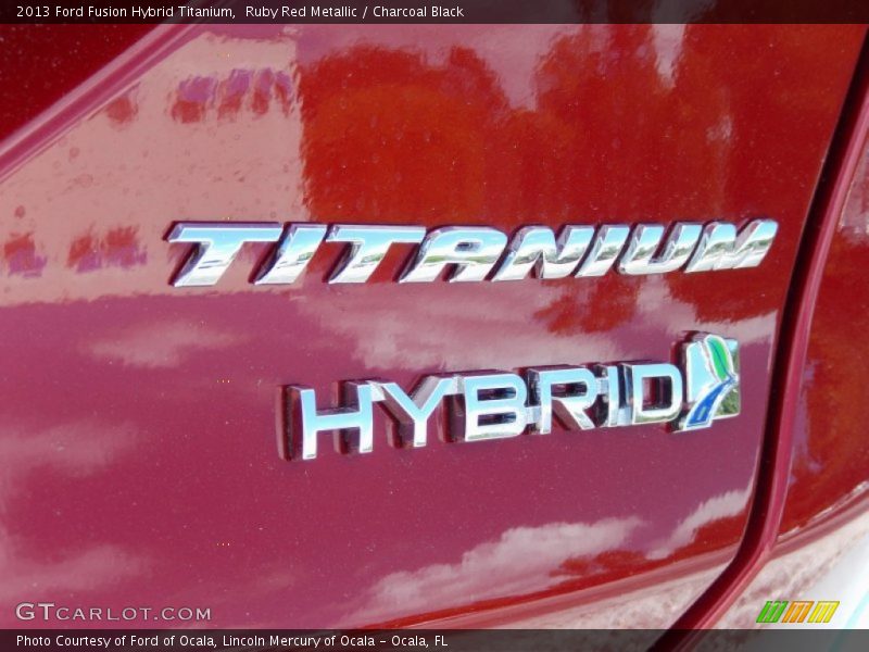 Ruby Red Metallic / Charcoal Black 2013 Ford Fusion Hybrid Titanium