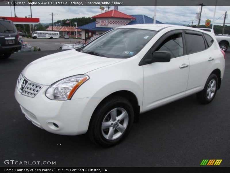 Phantom White / Black 2010 Nissan Rogue S AWD 360 Value Package