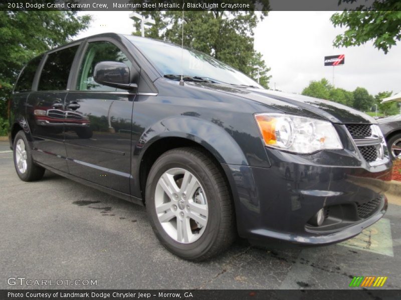 Maximum Steel Metallic / Black/Light Graystone 2013 Dodge Grand Caravan Crew