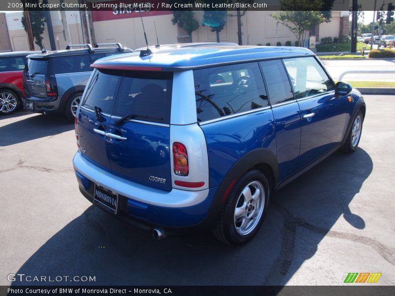 Lightning Blue Metallic / Ray Cream White Leather/Black Cloth 2009 Mini Cooper Clubman
