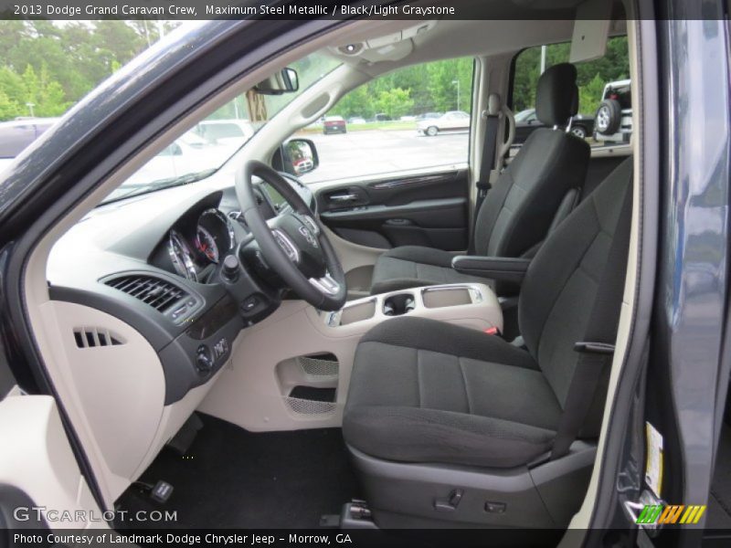 Maximum Steel Metallic / Black/Light Graystone 2013 Dodge Grand Caravan Crew