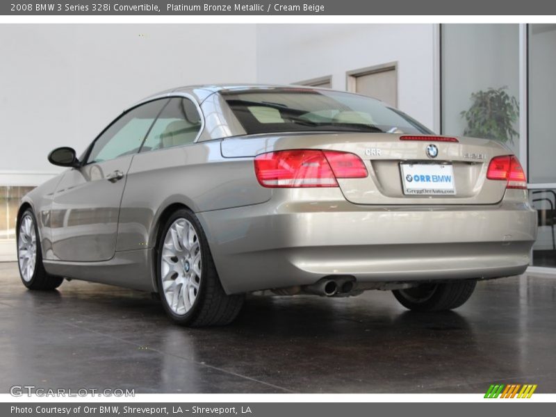 Platinum Bronze Metallic / Cream Beige 2008 BMW 3 Series 328i Convertible