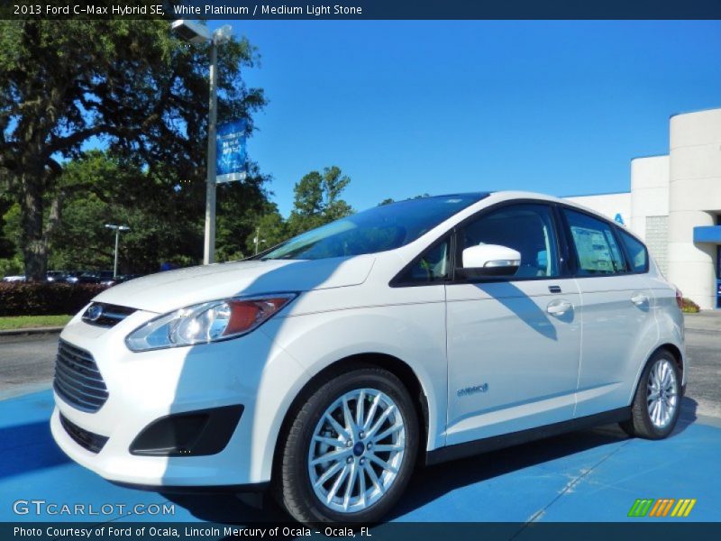 White Platinum / Medium Light Stone 2013 Ford C-Max Hybrid SE