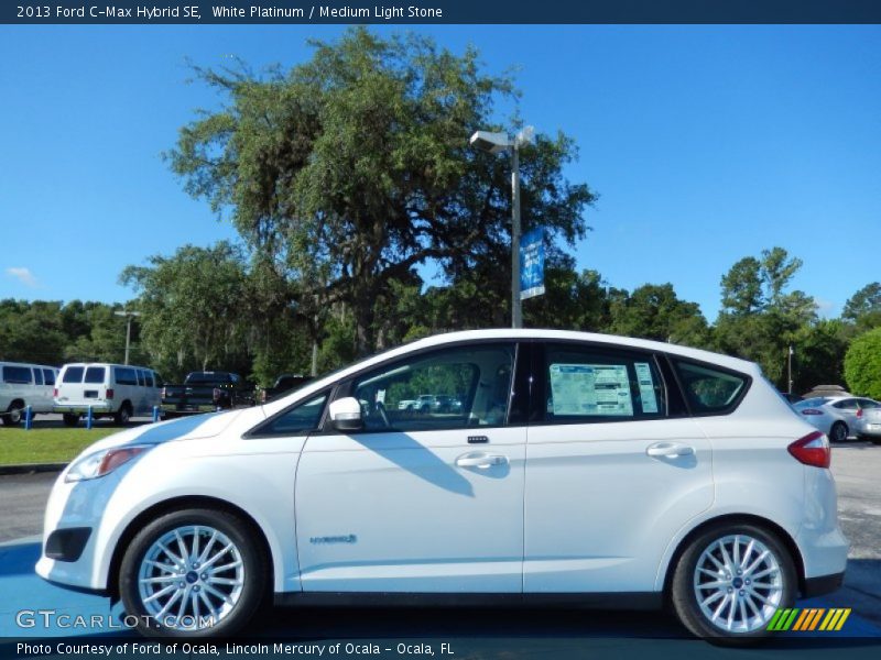 White Platinum / Medium Light Stone 2013 Ford C-Max Hybrid SE