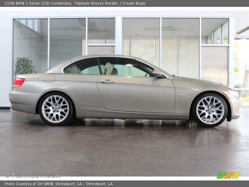 Platinum Bronze Metallic / Cream Beige 2008 BMW 3 Series 328i Convertible